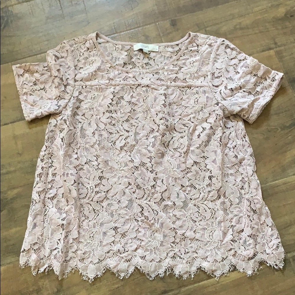 Lace short sleeve top